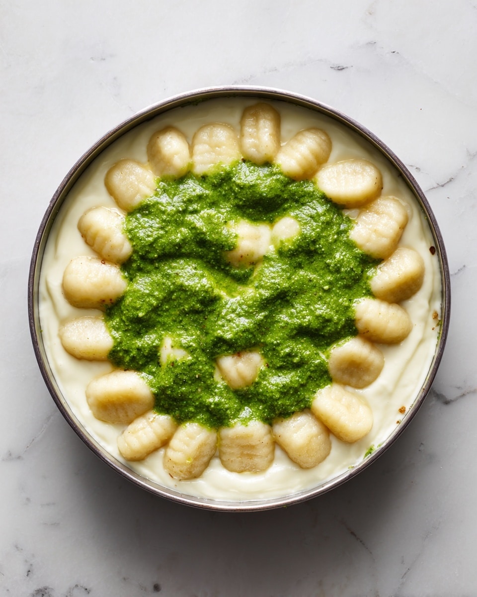 Easy Creamy Pesto Gnocchi Recipe - Recipe Image