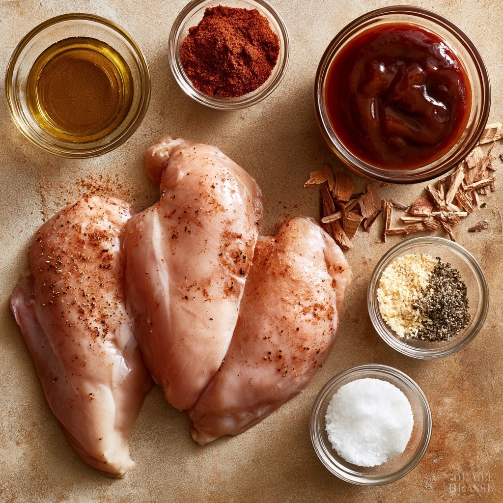 The image shows two pictures side by side on a white marbled surface. On the left, there are four pieces of raw chicken seasoned with a mix of red spices and black pepper, placed together on a white plate. The chicken pieces have a pale pink color with a rough texture from the seasoning. On the right, there are four cooked chicken pieces on a black grill with clear grill marks. The cooked chicken has a dark orange-red color, a shiny surface with some charred spots, and looks juicy and well-cooked. Photo taken with an iphone --ar 4:5 --v 7