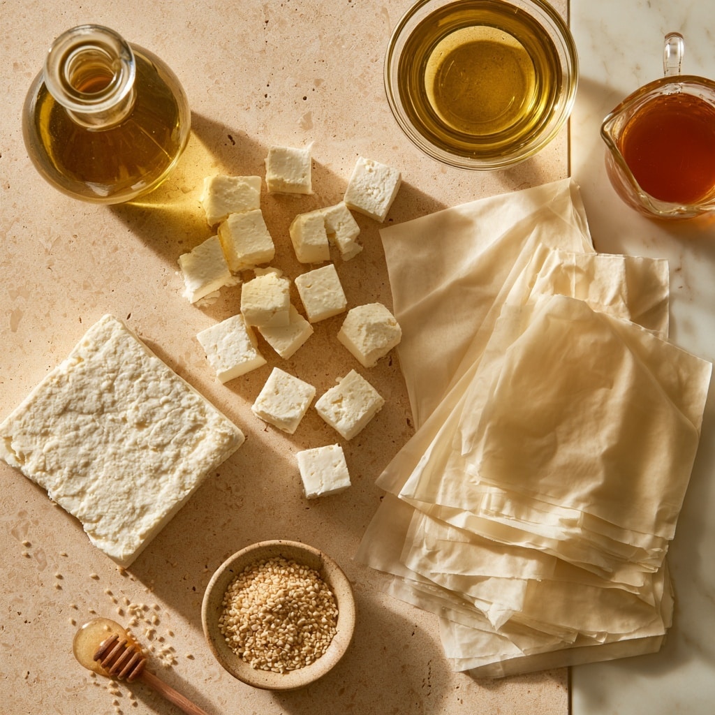 The image shows a close-up of a pair of woman's hands folding small square pieces of thin yellow dough around a filling, forming neat little packets on white marbled textured paper. Around the hands, several finished dough packets sit ready, each held closed with a wooden toothpick standing upright in the center. To the right of the scene, there is a natural wood brush with white bristles resting on the paper. The dough has a smooth, slightly shiny surface, and the packets are carefully folded into four-layer thick square shapes. The overall setting has a soft, natural light that highlights the texture of the dough and the white marbled surface. photo taken with an iphone --ar 4:5 --v 7