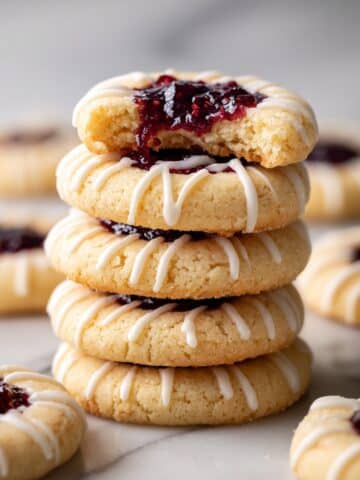 Raspberry Almond Vegan Thumbprint Cookies Recipe