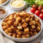 Homemade Parmesan Garlic Croutons Recipe