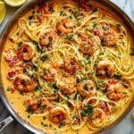 Creamy Shrimp Pasta with Tomatoes and Parmesan Recipe