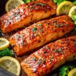 Honey Glazed Salmon with Broccoli and Rice Recipe