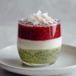 Matcha Chia Pudding with Yogurt and Raspberry Chia Jam Recipe