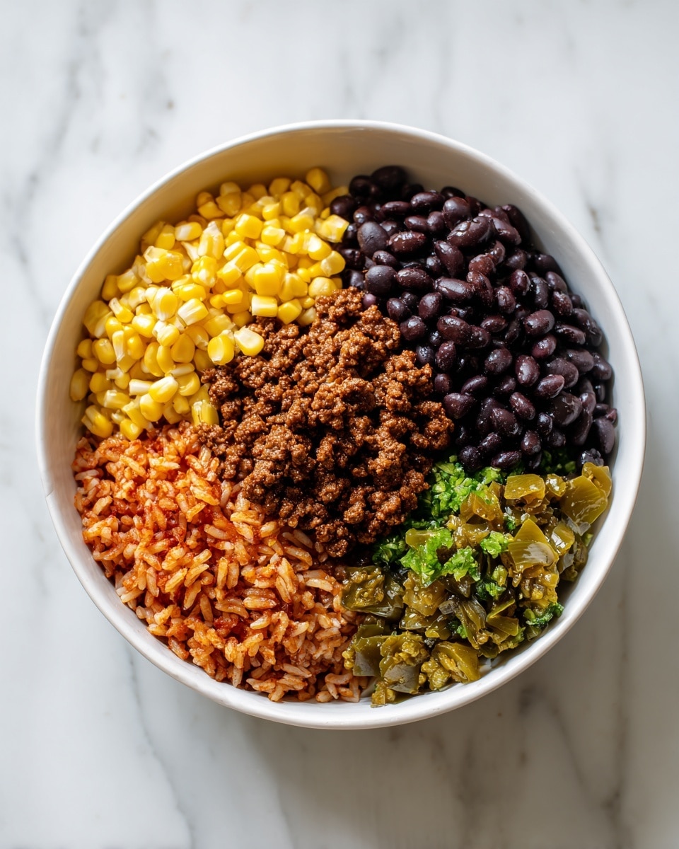 Stuffed Poblano Peppers with Taco Beef, Rice, and Cheese Recipe - Recipe Image