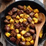 Easy Garlic Butter Steak Bites and Potatoes Recipe