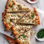The Viral Chicken Alfredo Garlic Bread I'm Obsessed With Recipe