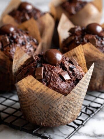 Olympic Village Chocolate Muffins with Chocolate Ganache Recipe