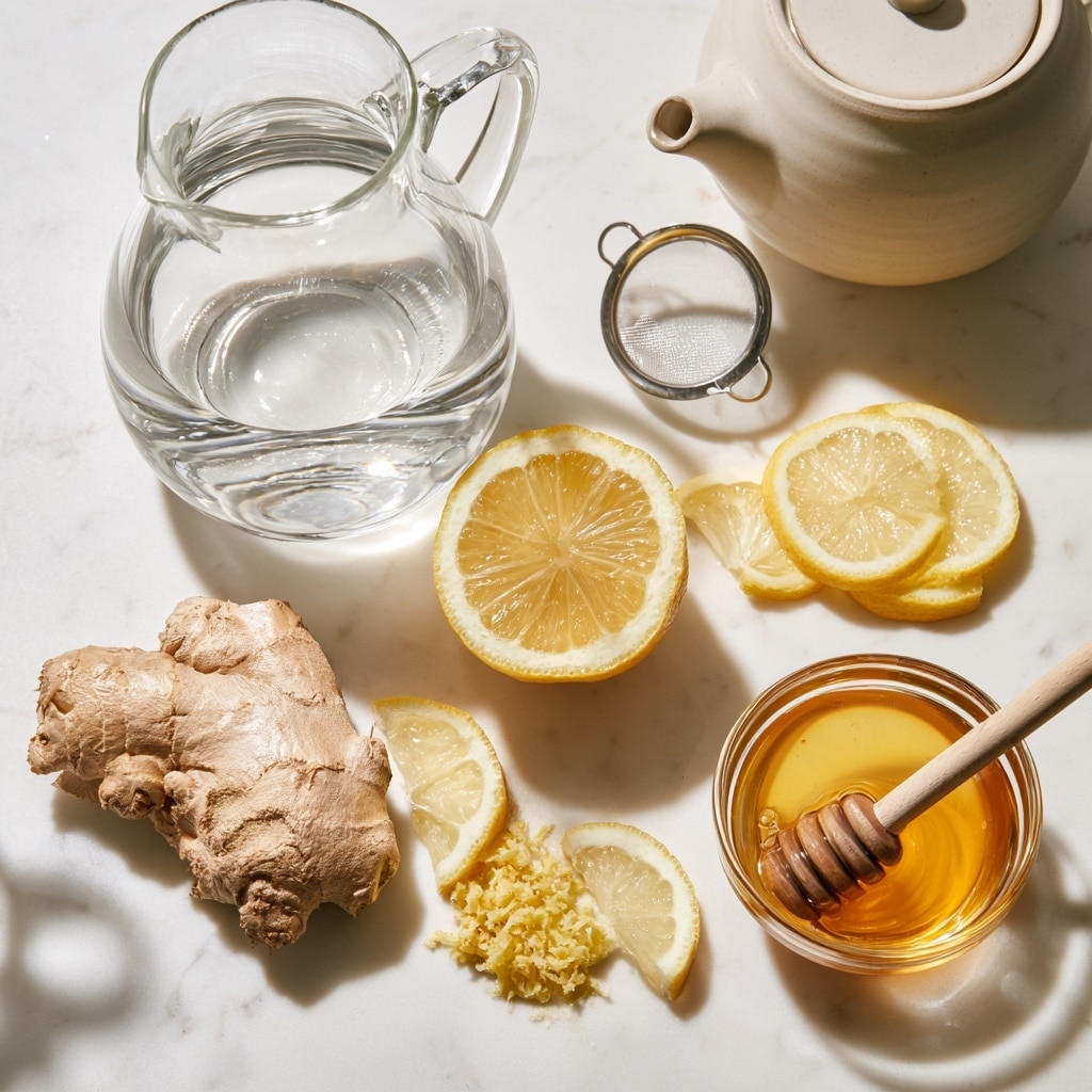 A clear glass bowl with a small pile of bright yellow grated ginger at the bottom, showing a fine, soft texture. The bowl sits on a white marbled surface, and next to it is a metal grater with small bits of grated ginger stuck around the holes, giving a rough texture. The image is top-down focused on the contents of the bowl and the grater nearby. Photo taken with an iphone --ar 4:5 --v 7