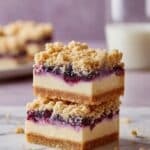 Wild Blueberry Crumble Cheesecake Bars Recipe