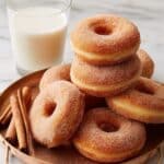 Baked Pumpkin Donuts with Cinnamon Sugar Coating Recipe