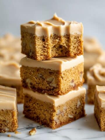 Banana Blondies with Caramel Butter Icing Recipe