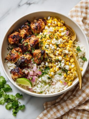 Street Corn Chicken Rice Bowls Recipe