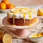 Citrus Olive Oil Cake with Lemon and Orange Curd and Whipped Cream Recipe