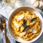 Pumpkin Sage Alfredo Pappardelle with Brown Butter Recipe