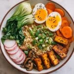 Spicy Chicken Ramen with Vegetables and Soft-Boiled Egg Recipe