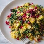 Kale & Brussels Sprouts Curry Quinoa Salad Recipe